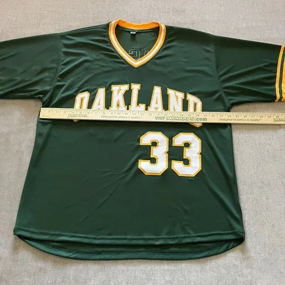 Jose Canseco Signed Oakland A's Jersey Adult XL Green PSA In Presence COA - Picture 6 of 8